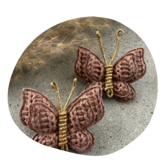 Vlinder bruin (2 stuks)