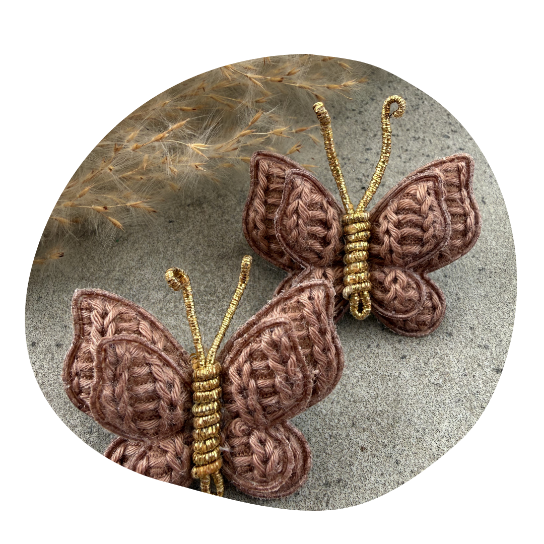 Vlinder bruin (2 stuks)
