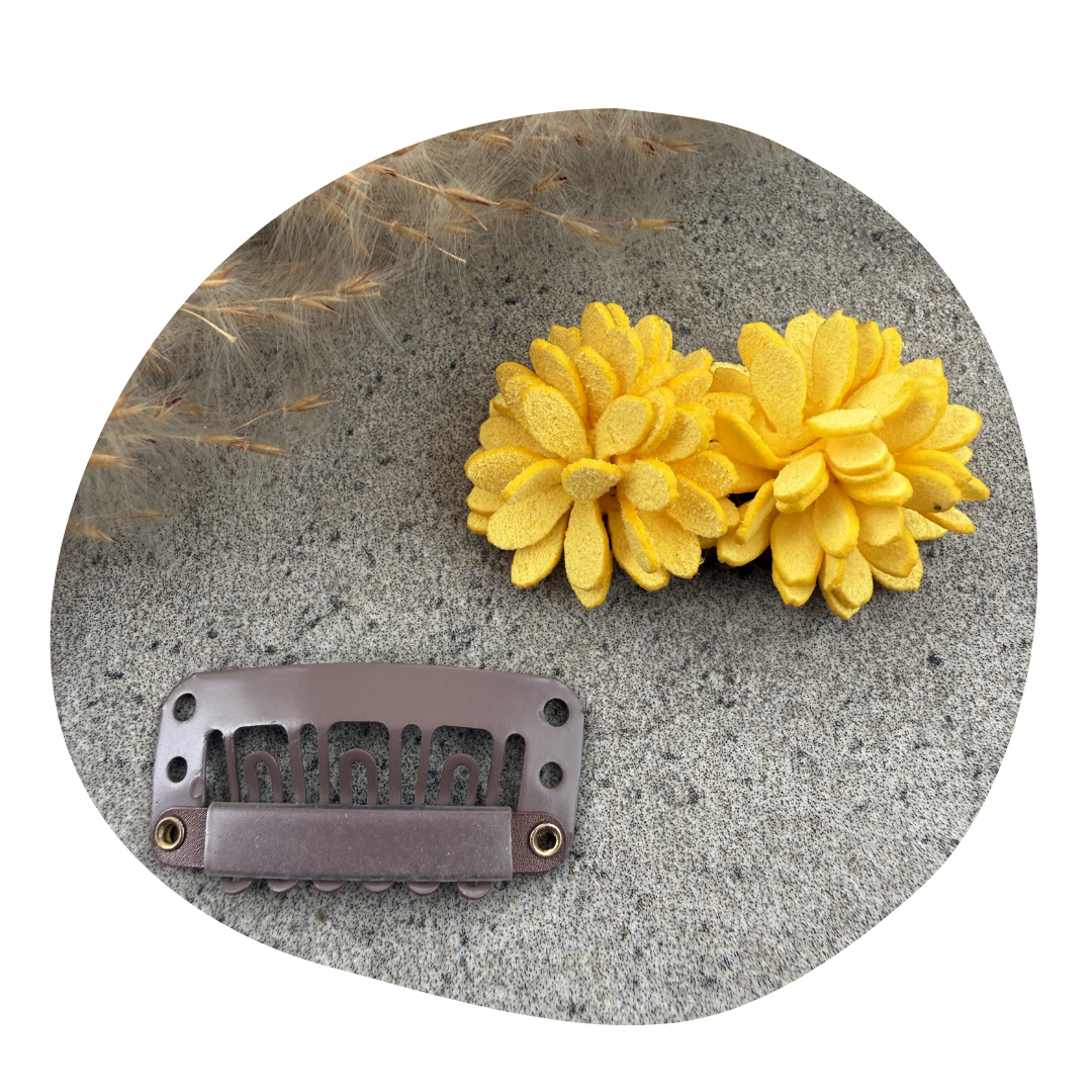 Leren bloem geel - Image 2