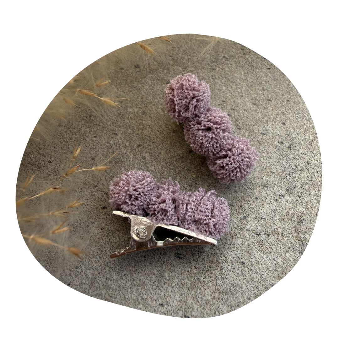 Pompom baby mauve (2 stuks) - Image 2
