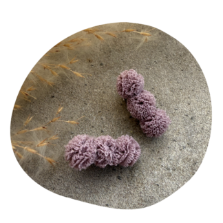 Pompom baby mauve (2 stuks)