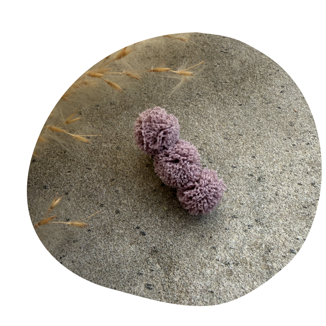 Pompom baby mauve (2 stuks) - Image 3