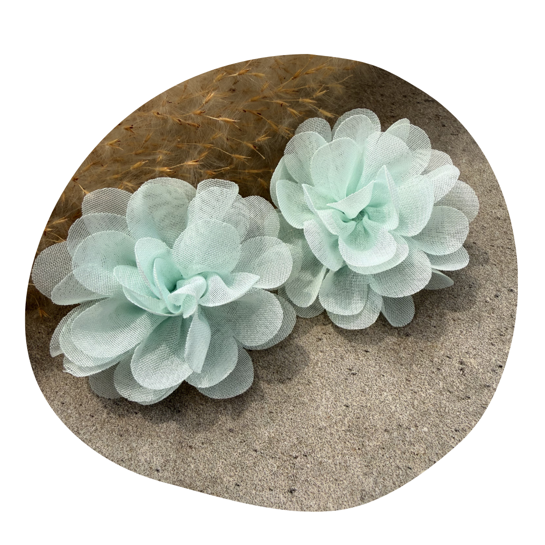 Grote bloem mintgroen