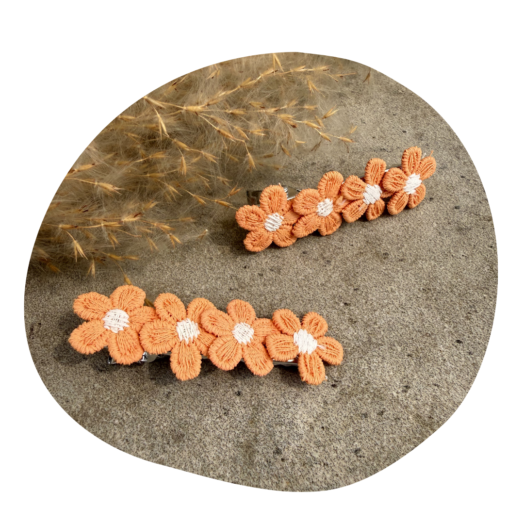 Kleine bloem oranje (2 stuks) - Image 6