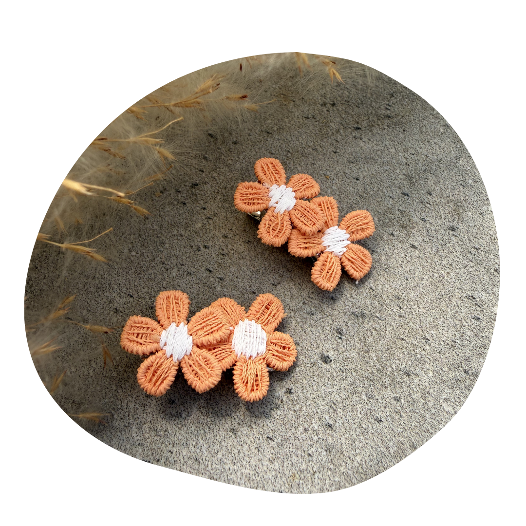 Kleine bloem oranje (2 stuks) - Image 9