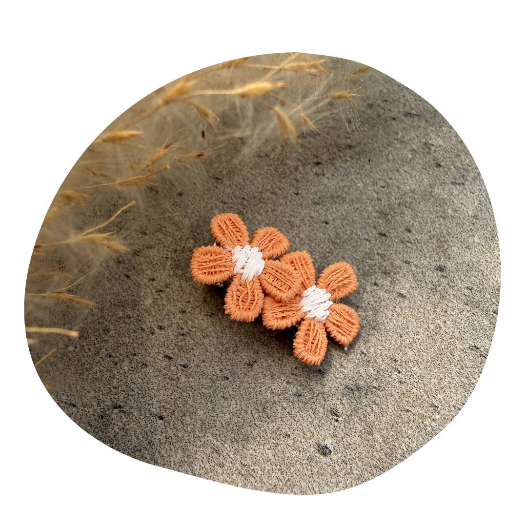 Kleine bloem oranje (2 stuks) - Image 8