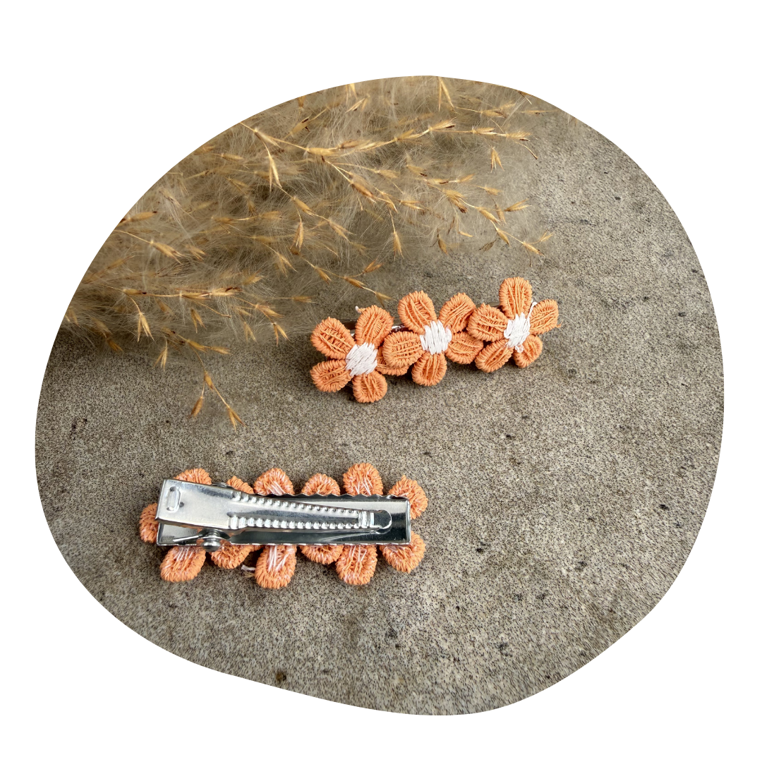 Kleine bloem oranje (2 stuks) - Image 3