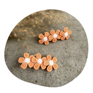 Kleine bloem oranje (2 stuks)