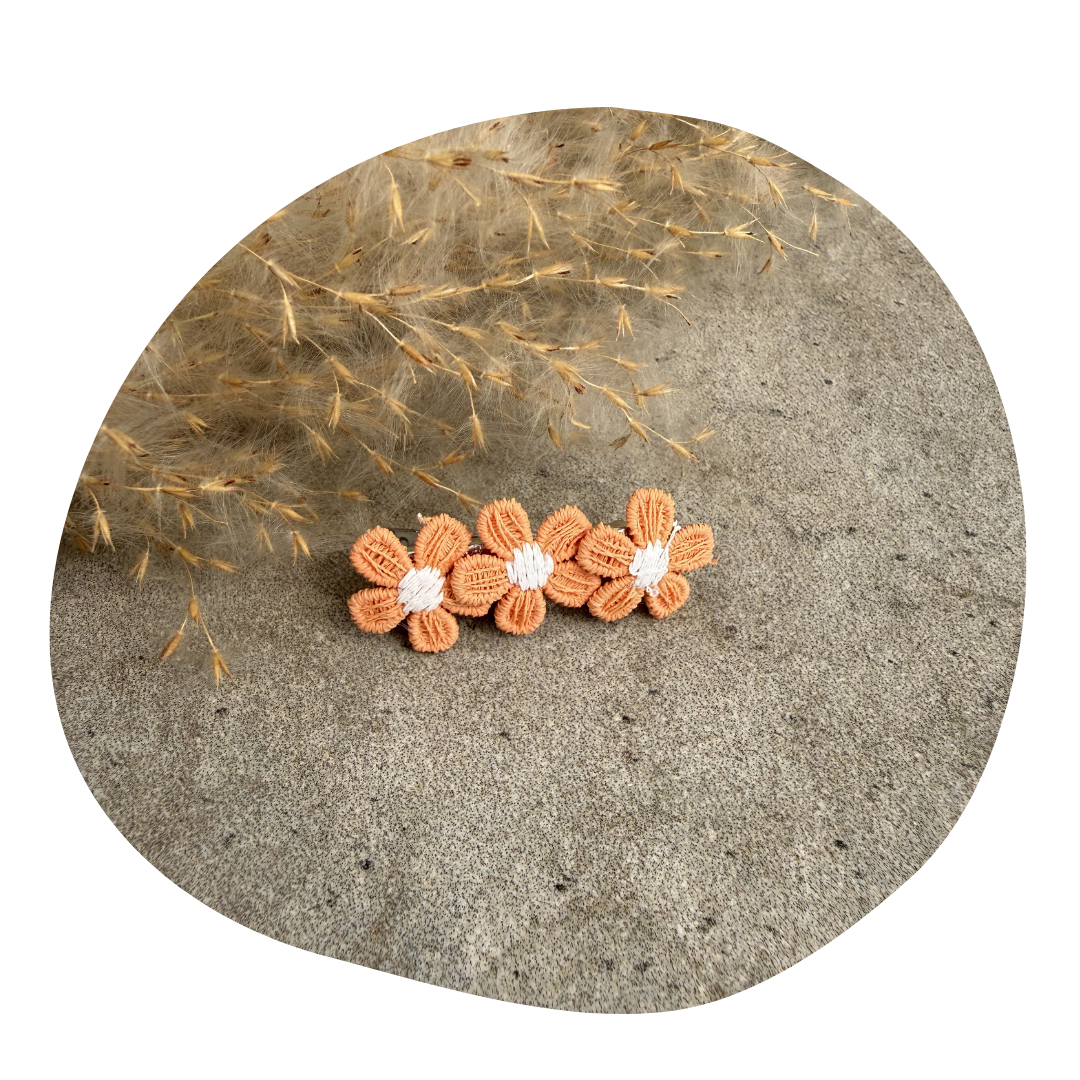 Kleine bloem oranje (2 stuks) - Image 2