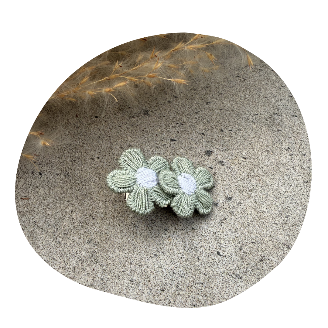 Kleine bloem oudgroen (2 stuks) - Image 8