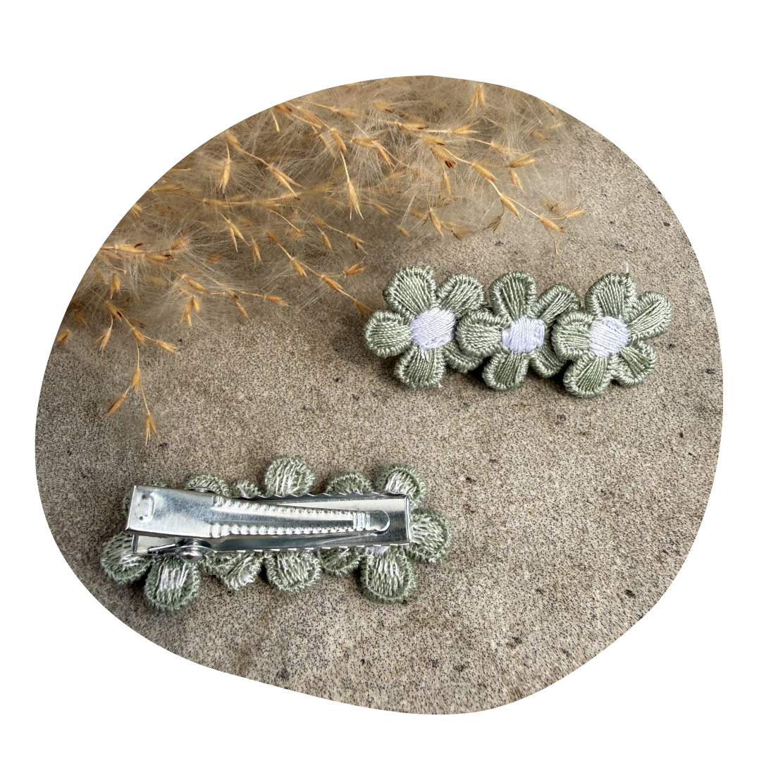 Kleine bloem oudgroen (2 stuks) - Image 3