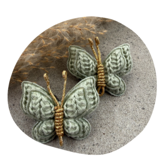 Vlinder oudgroen (2 stuks)