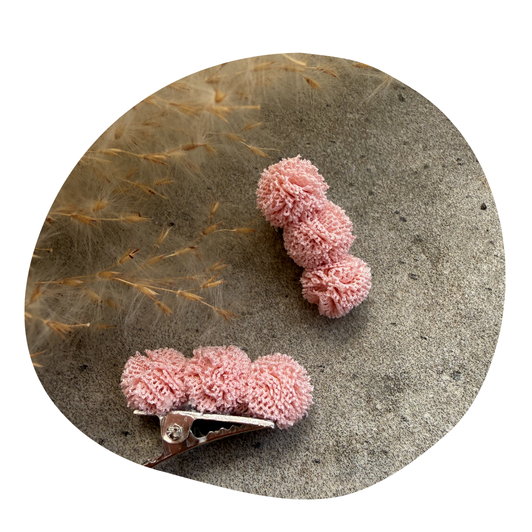 Pompom baby oudroze (2 stuks) - Image 2