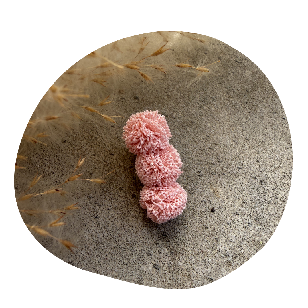 Pompom baby oudroze (2 stuks)