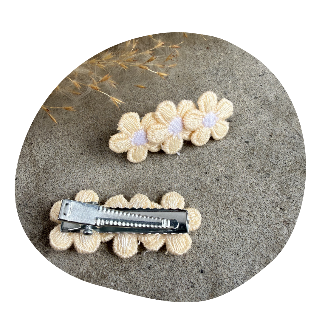Kleine bloem pastelgeel (2 stuks) - Image 3