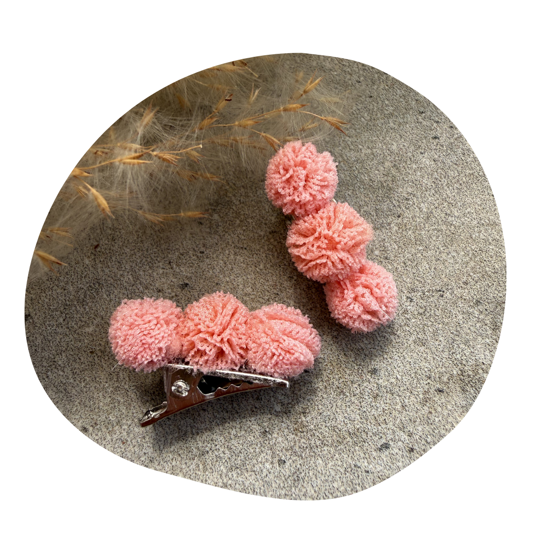 Pompom baby perzik (2 stuks) - Image 2