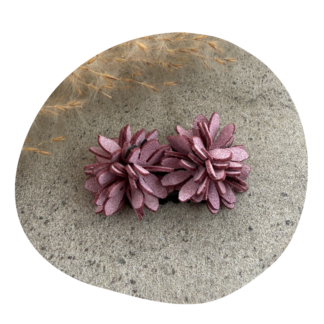 Leren bloem oudpaars